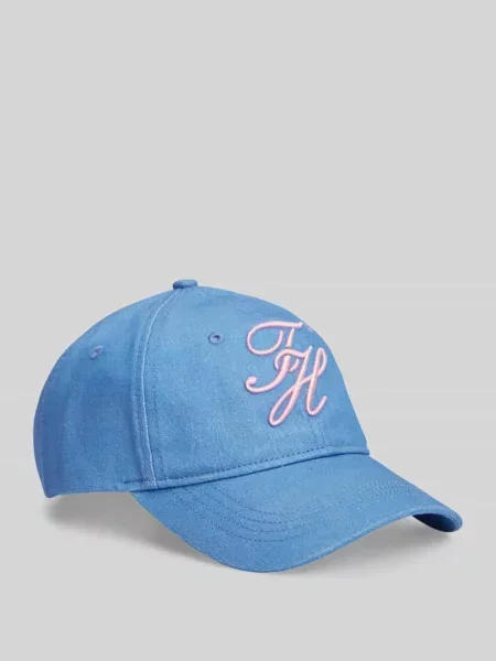 Czapka z daszkiem z wyhaftowanym logo Tommy Hilfiger niebieska