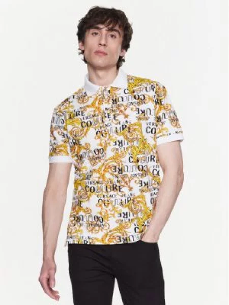 Polo majica Versace Jeans Couture bela