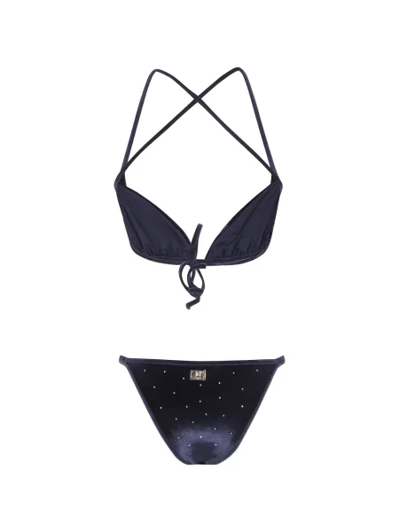 Bikini Balmain de catifea negru