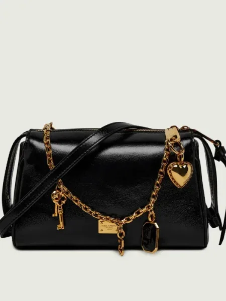 Geanta de piele Dolce & Gabbana din piele mini negru