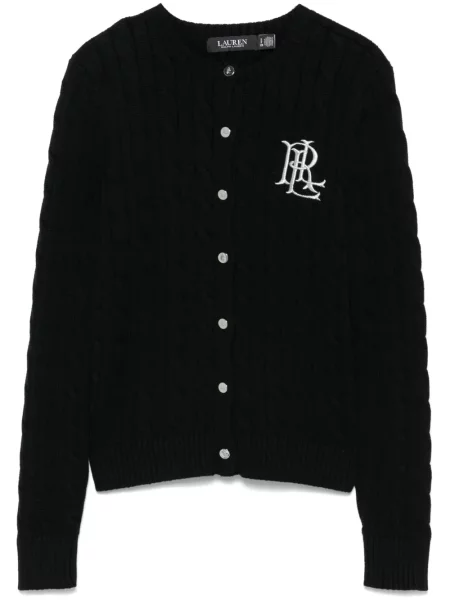 Cardigan Lauren Ralph Lauren cu broderie negru
