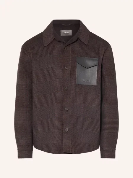 Mackage Svrchní Košile Emmanuel-Pl hnědá / tmavě / tmavě modrá šedá