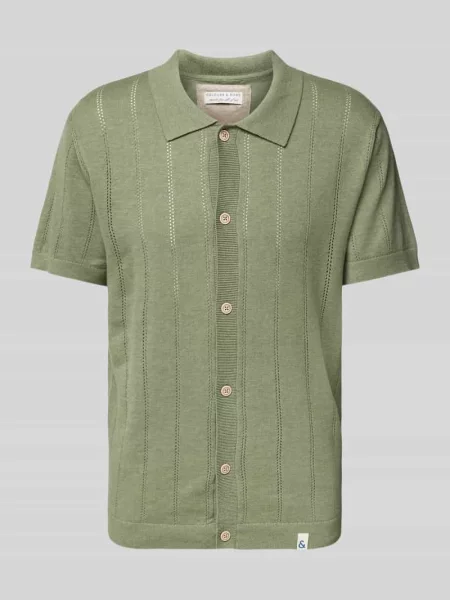 Koszula casualowa o kroju regular fit z rękawem o dł. Colours & Sons zielona