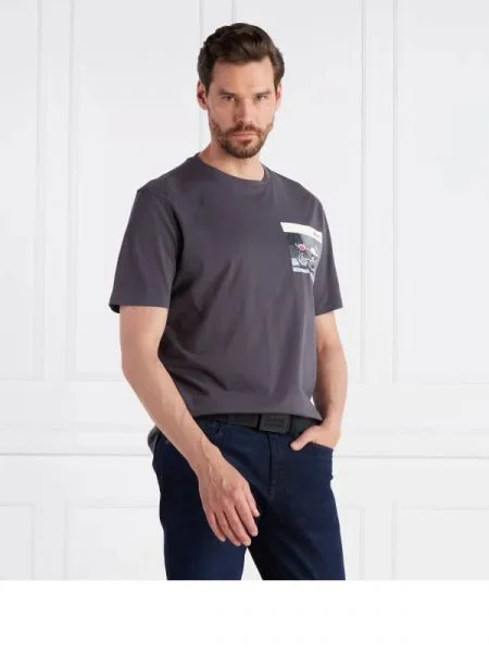 BOSS ORANGE Póló TeeMotor | Relaxed fit narancsszínű