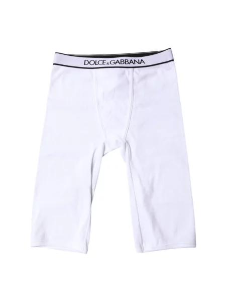 Szorty Dolce And Gabbana z logo o skróconej długości białe