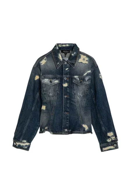 Geacă Marc Jacobs cu buzunare la mânecă albastru