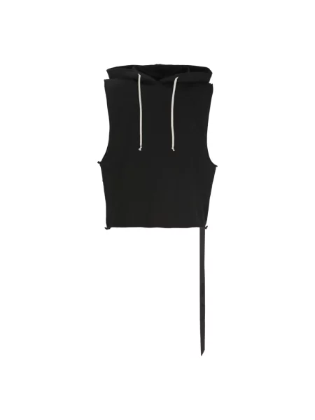 Bluza z kapturem Rick Owens z kapturem czarna