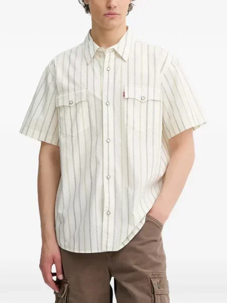 Scurt pantaloni scurți Levi's® cu broderie cu dungi alb