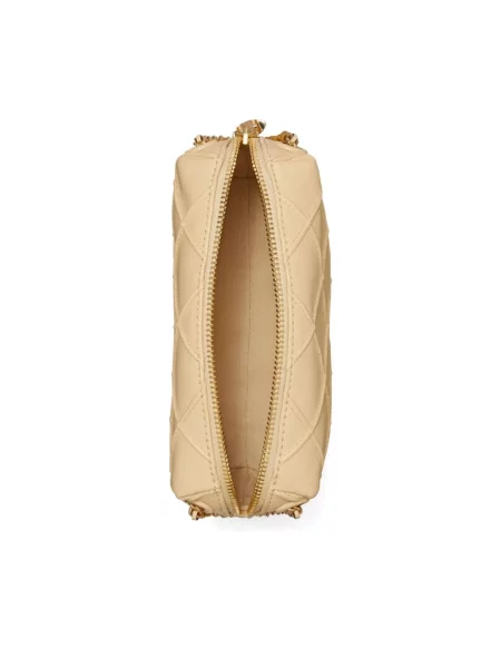 Torebka crossbody Tory Burch skórzana beżowa