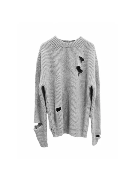 Sweter Haikure wełniany szary