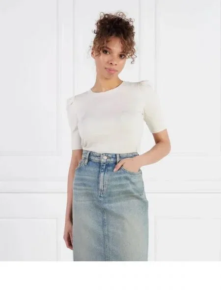 LAUREN RALPH LAUREN Póló DOYANIS-MID SLEEVE bézs