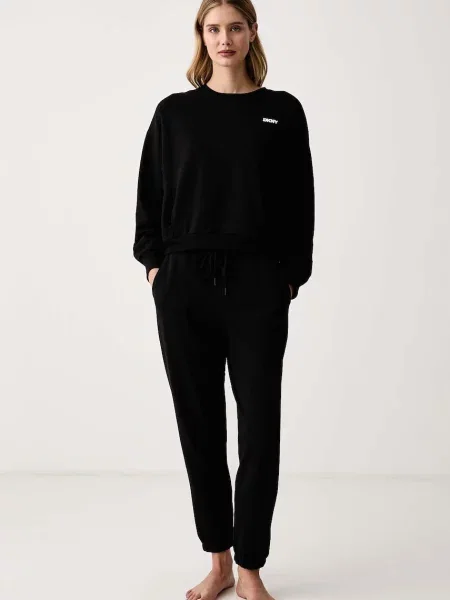 DKNY pyžamo s bavlnou černé