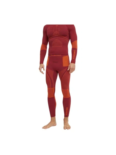 X-Bionic legginsy funkcyjne Energy Accumulator bordowy czerwone
