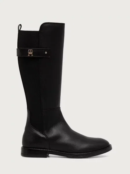 Tommy Hilfiger cizme pentru copii din piele negru