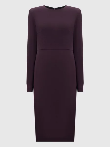 Платье миди Victoria Beckham фиолетовое