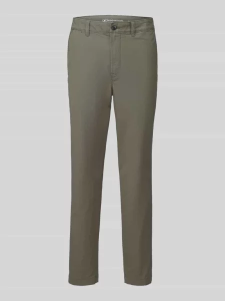 Chinosy o kroju relaxed fit z mieszanki bawełny Tom Tailor Denim oliwkowe