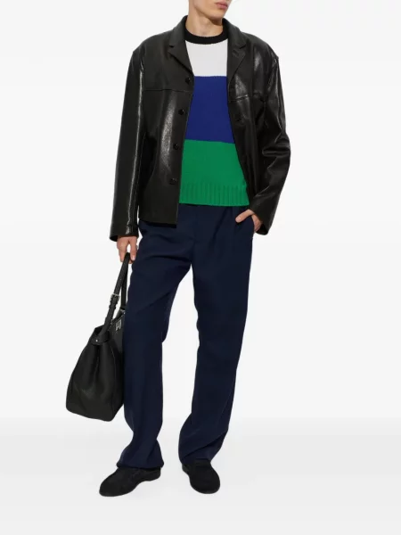 Pantaloni Marni de lână albastru
