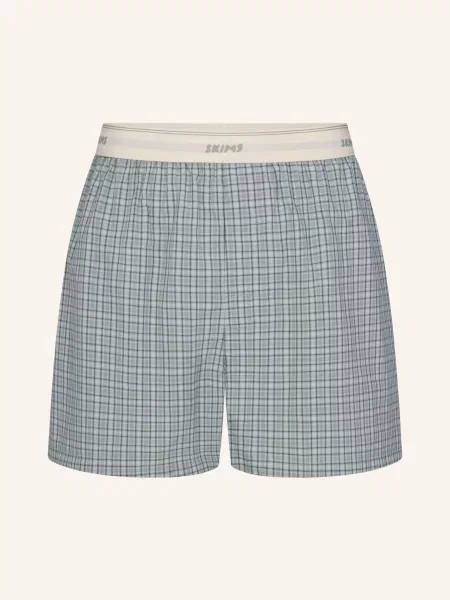 Skims Boxerky Web Cotton Poplin full moon check