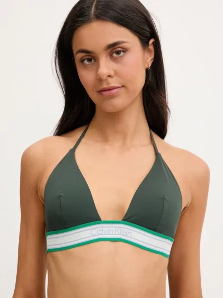 Calvin Klein plavková podprsenka zelená