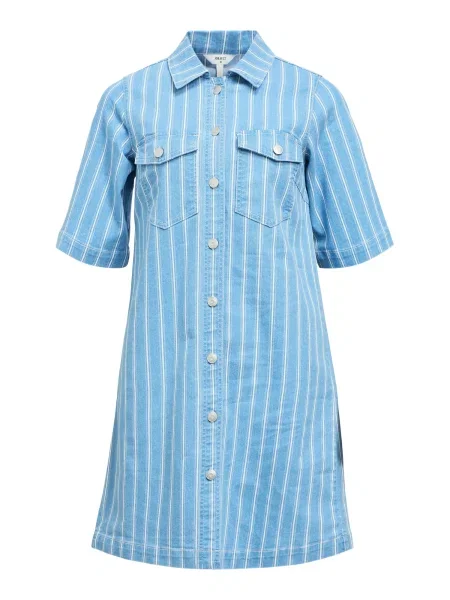 OBJECT Rochie tip bluză OBJBRUCE MOLLIE albastru denim alb