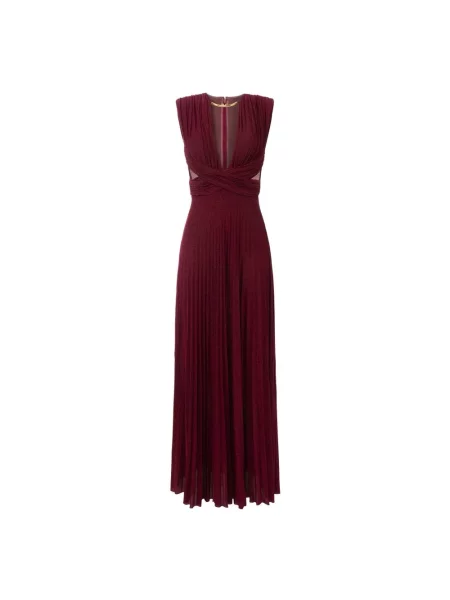 Sukienka Elisabetta Franchi z dżerseju czerwona