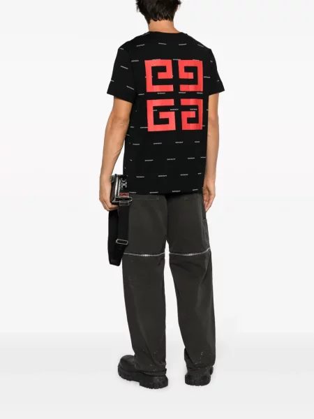 Raštuotas marškinėliai Givenchy juoda