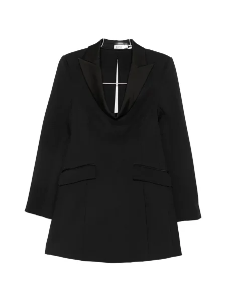 Rochie mini Simkhai din satin cu rever negru