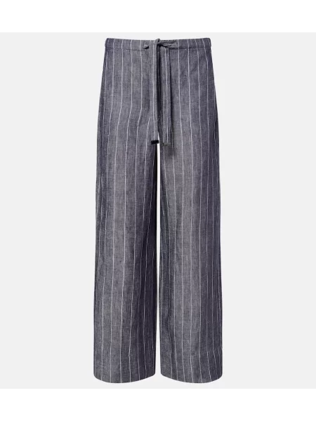 Dungat subțire pantaloni 's Max Mara de in cu picior lat albastru