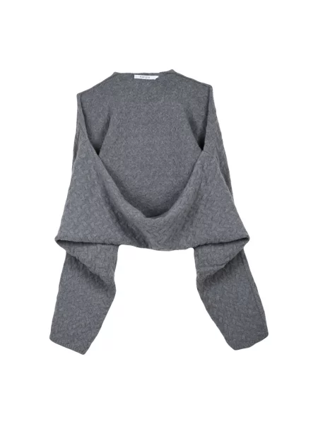 Sweter Kangra wełniany szary