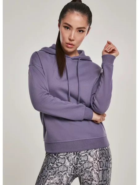 Hoodie Urban Classics s kapuco vijolična
