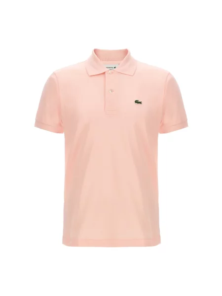 Koszulka polo Regular Fit z czystej bawełny Lacoste różowa