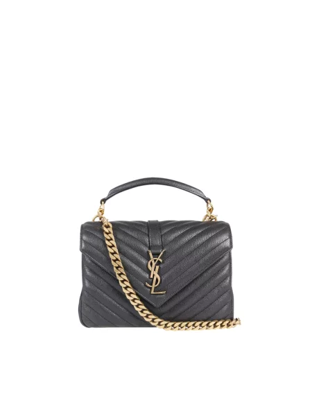 Torebka na łańcuszku Saint Laurent skórzana czarna
