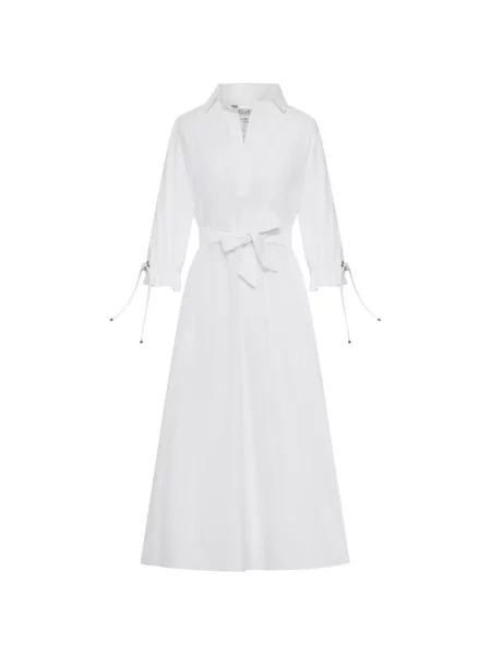Rochie midi Max Mara până la genunchi de costum alb