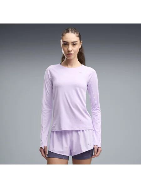 PUMA koszulka do biegania RUN CLOUDSPUN OdzieÅ¼ S fioletowy