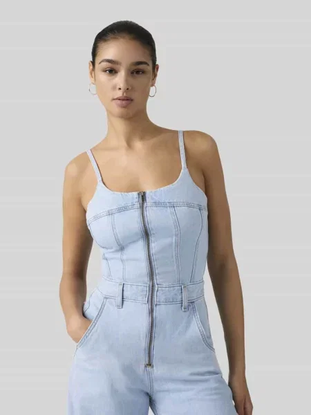 Levi's kombinezon jeansowy BUSTIER niebieski