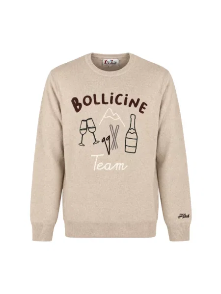 Bluza Mc2 Saint Barth z kaszmiru beżowa