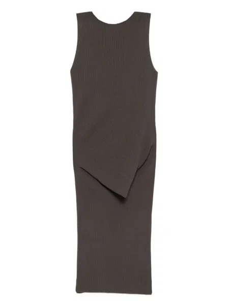 Rochie midi Rick Owens până la genunchi de costum gri