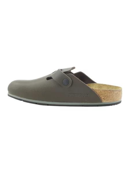 Klapki Birkenstock skórzane brązowe