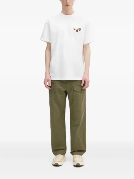 Pantaloni Human Made cu model herringbone verde