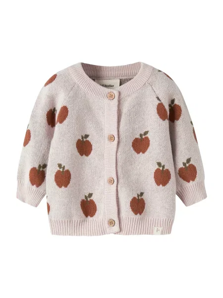 Lil'Atelier Kardigan NBFLulio smeđa / maslinasta / pastelno ljubičasta