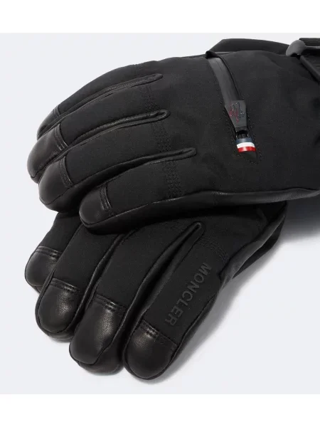Mănuși Moncler Grenoble din piele negru