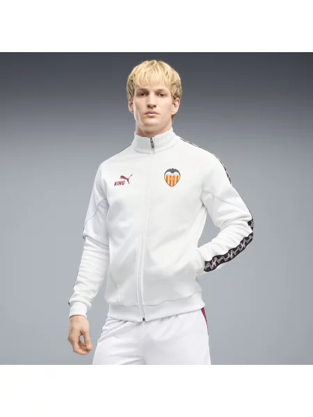 PUMA MÄ™ska kurtka przedmeczowa Valencia CF KING z zamkiem Akcesoria BiaÅ‚y S biała