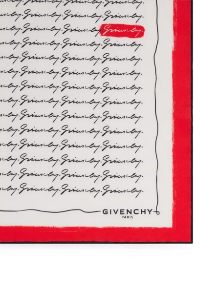 Fular Givenchy de mătase alb
