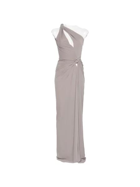 Maxi rochie maxi Alessandro Legora cu decolteu în V de costum gri