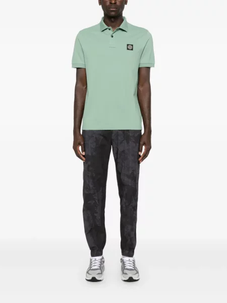 Поло тениска Stone Island камъни зелено