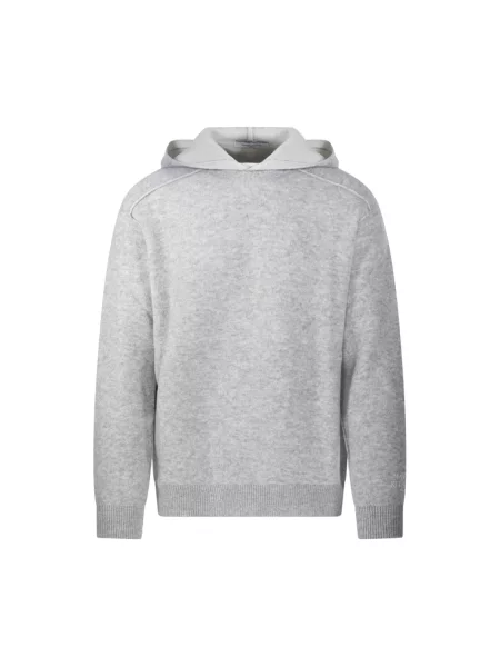 Bluza z kapturem Maison Kitsune z kaszmiru z kapturem szara
