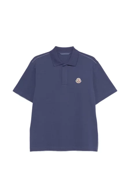 Polo Moncler cu autograf albastru