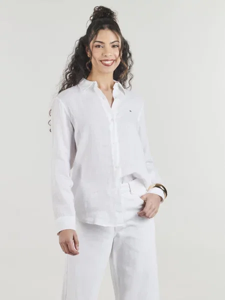 TOMMY HILFIGER Bluză ESS' alb