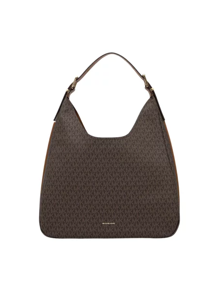 Torebka hobo Michael Michael Kors z logo brązowa