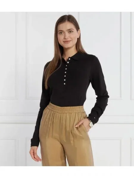 Tommy Hilfiger Tenisz póló fekete